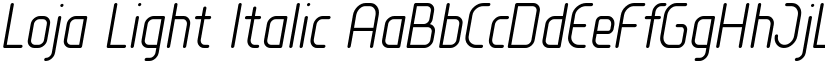 Loja Light Italic font