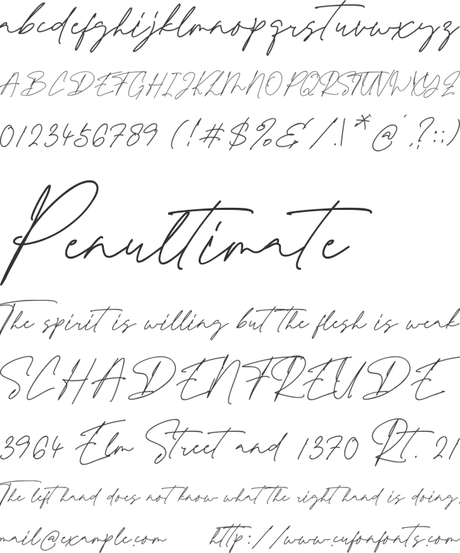 Dallastown font preview