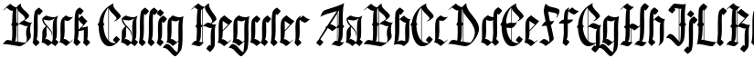 Black Callig Reguler font
