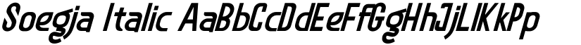 Soegja Italic font