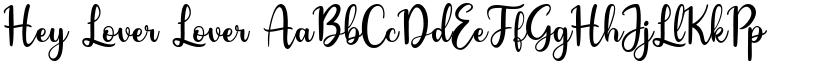Hey Lover Lover font