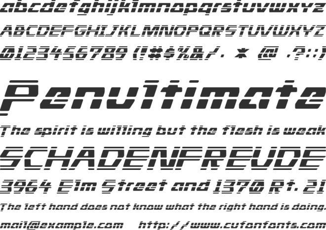 Stride font preview
