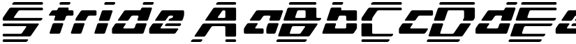 Stride font