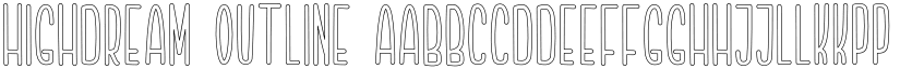 Highdream Outline font