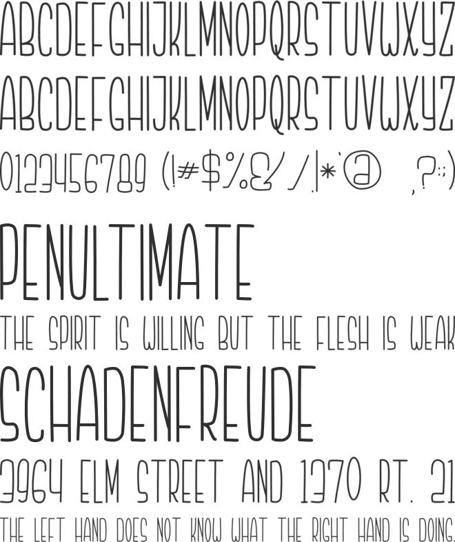 Highdream font preview
