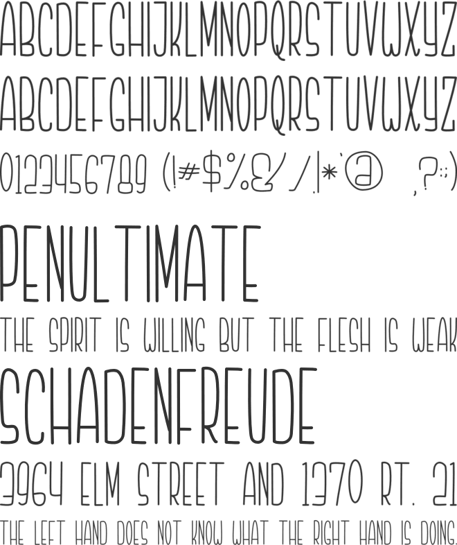 Highdream font preview