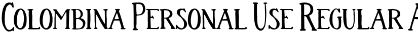 Colombina Personal Use Regular font