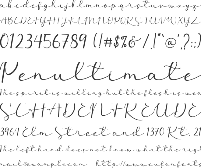 Allesia font preview