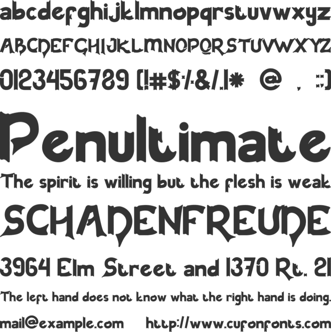 Earlinos font preview