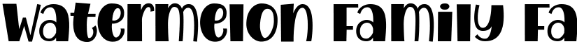 Watermelon Family Fat font
