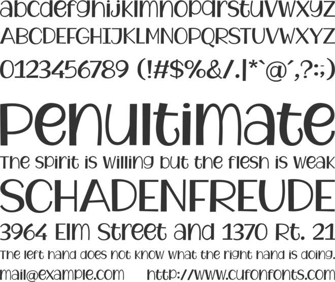 Watermelon Family font preview