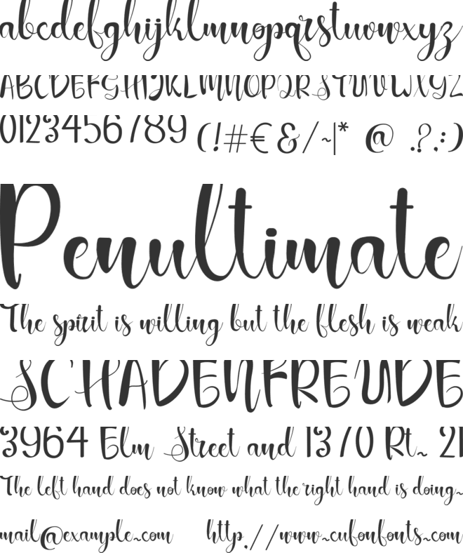 Sanillase font preview