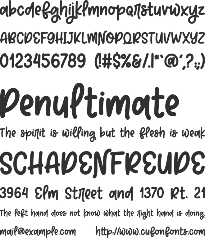 Barryone font preview