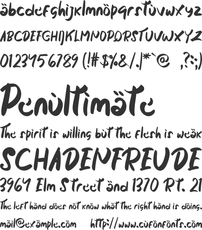 Fantasy land font preview