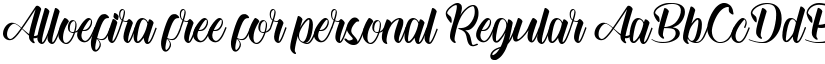 Alloefira free for personal Regular font