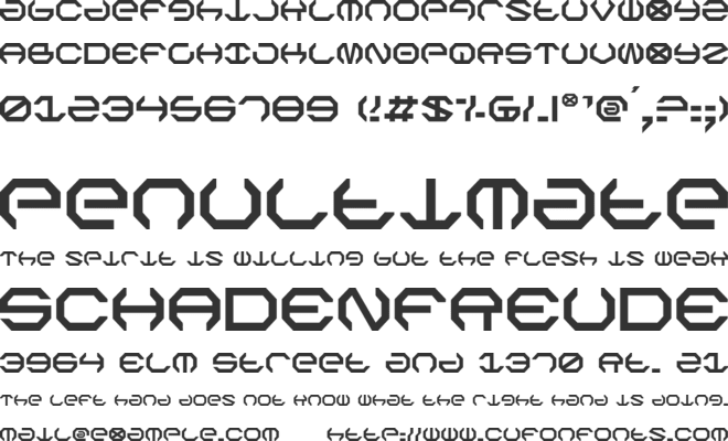 Omega Sentry font preview