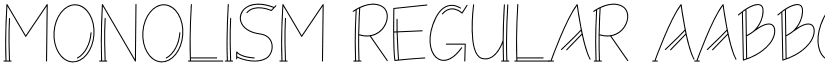 Monolism Regular font