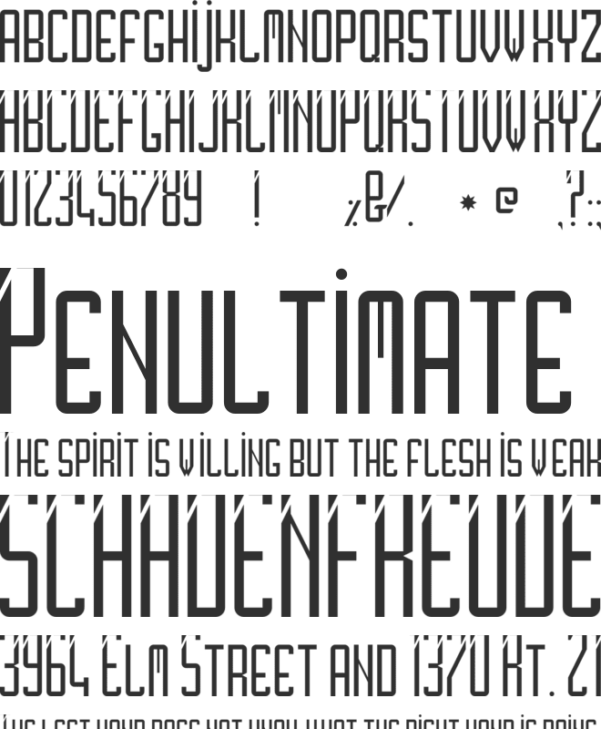 SlimSlashy font preview