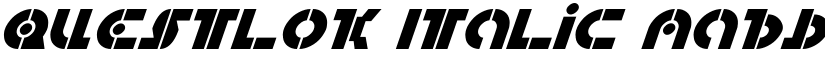 Questlok Italic font