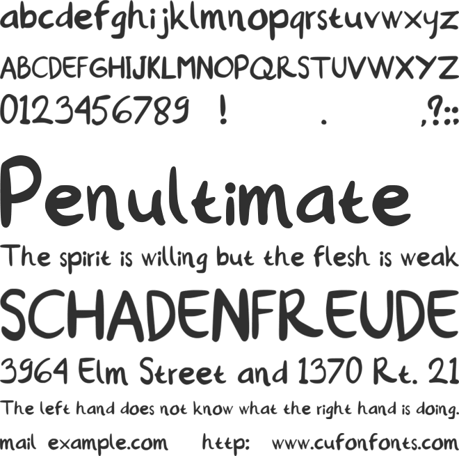Reguloza font preview