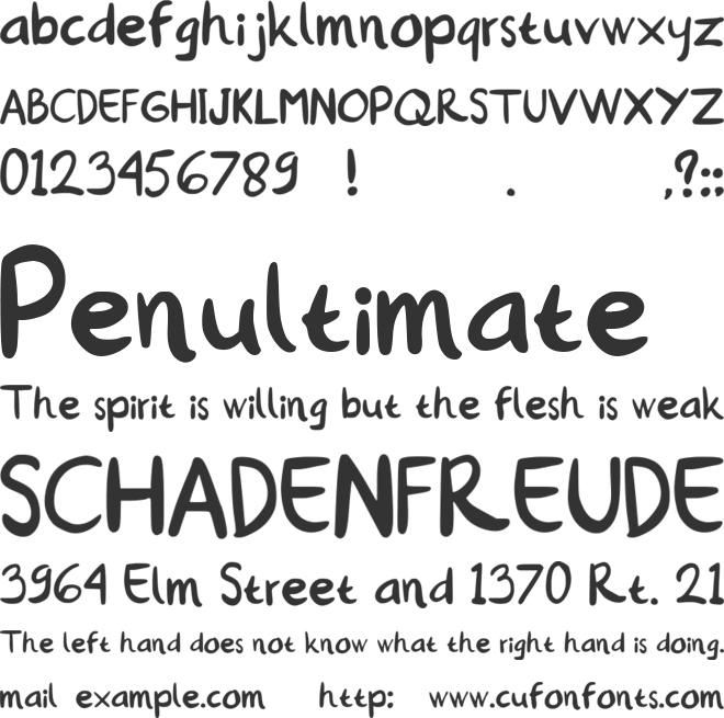 Reguloza font preview