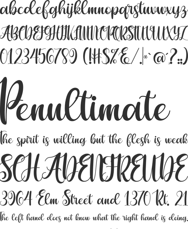 Agitha font preview