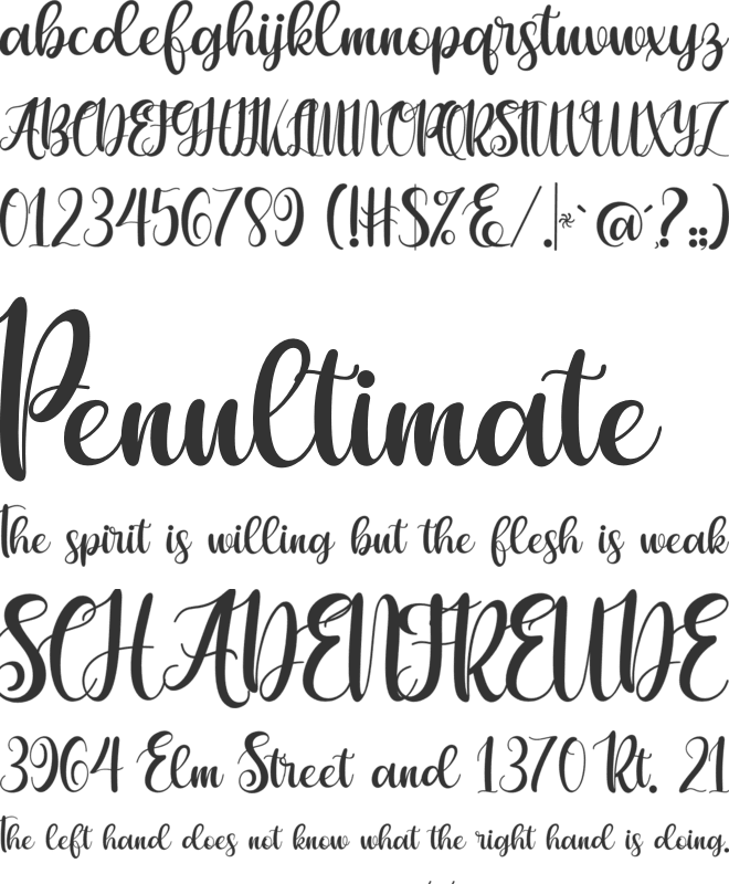 Agitha font preview