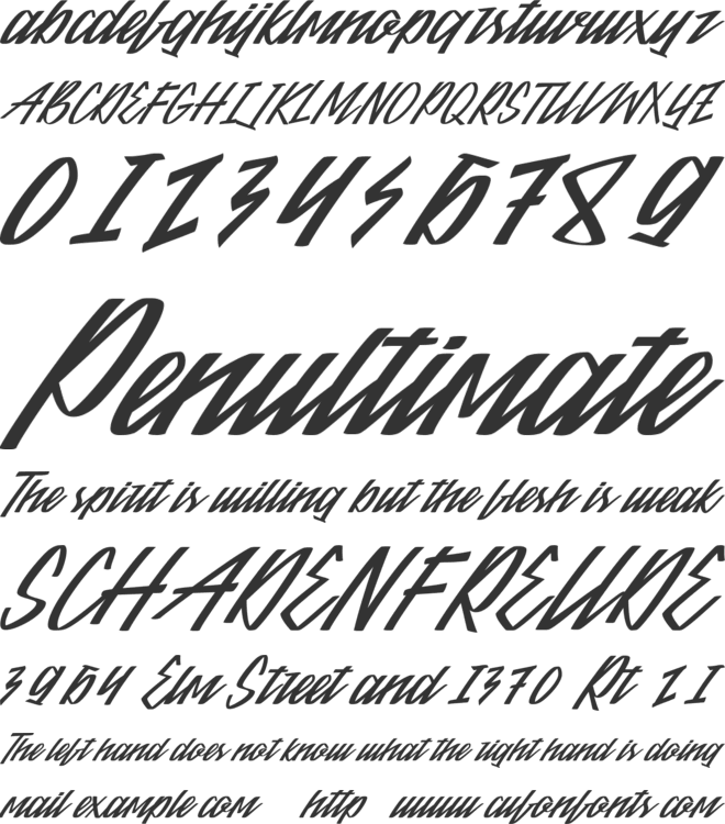 Mrentha font preview