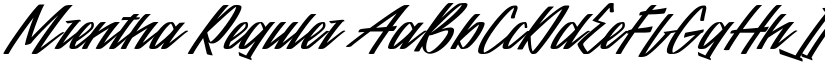 Mrentha Reguler font