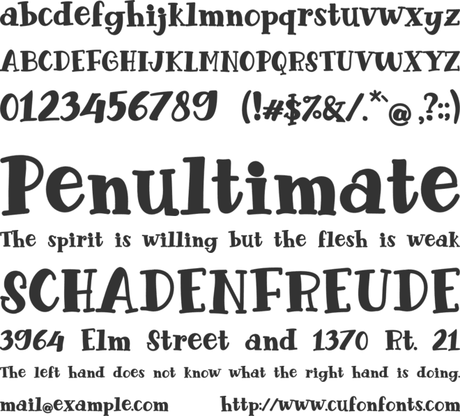 Chocolate Banana font preview
