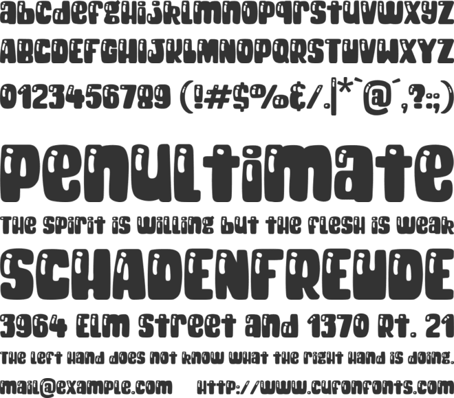 Cheeky Bite Shine font preview