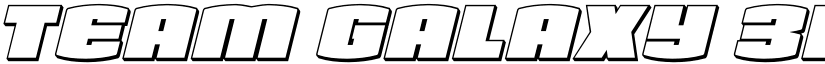 Team Galaxy 3D Italic Regular font
