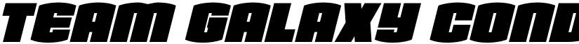 Team Galaxy Condensed Italic Regular font