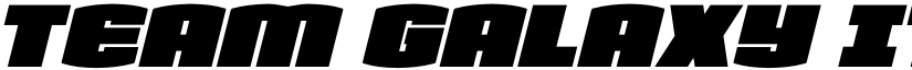 Team Galaxy Italic Regular font