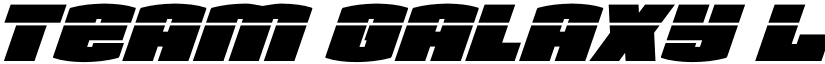 Team Galaxy Laser Super-Italic Regular font