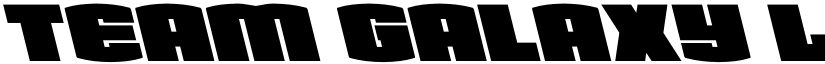 Team Galaxy Leftalic Regular font
