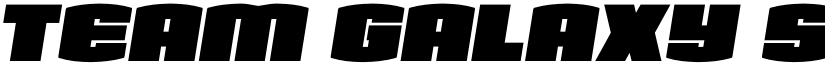 Team Galaxy Semi-Italic Regular font