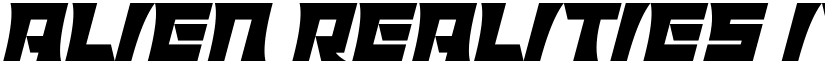 Alien Realities Italic font