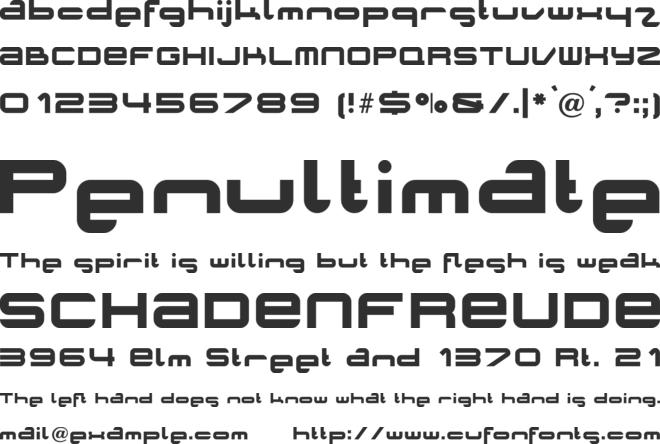 Planet Opti font preview