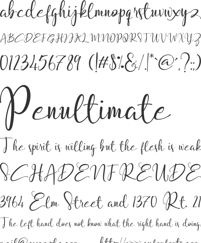 Cecillonia font preview