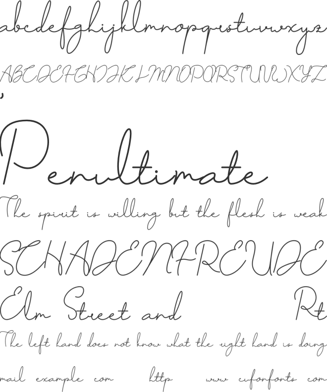 Paris font preview