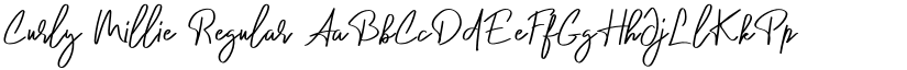 Curly Millie Regular font