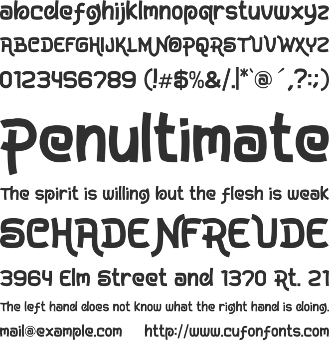 Zooma font preview
