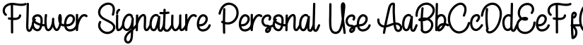 Flower Signature Personal Use font