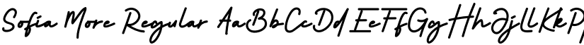 Sofia More Regular font