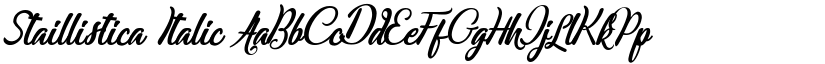 Staillistica Italic font