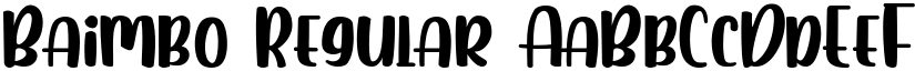 Baimbo Regular font