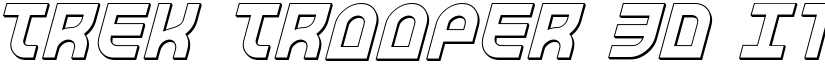 Trek Trooper 3D Italic font