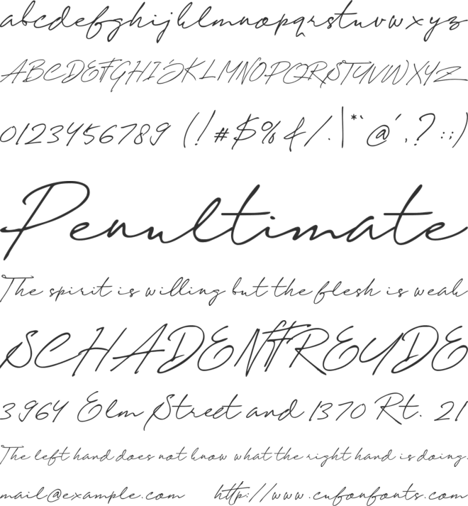 Wish Good font preview