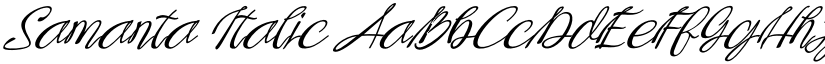 Samanta Italic font